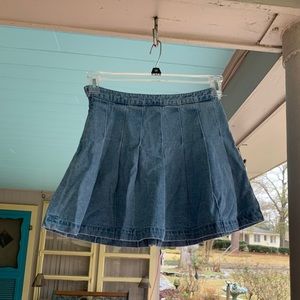Never worn forever 21 pleated jean skirt